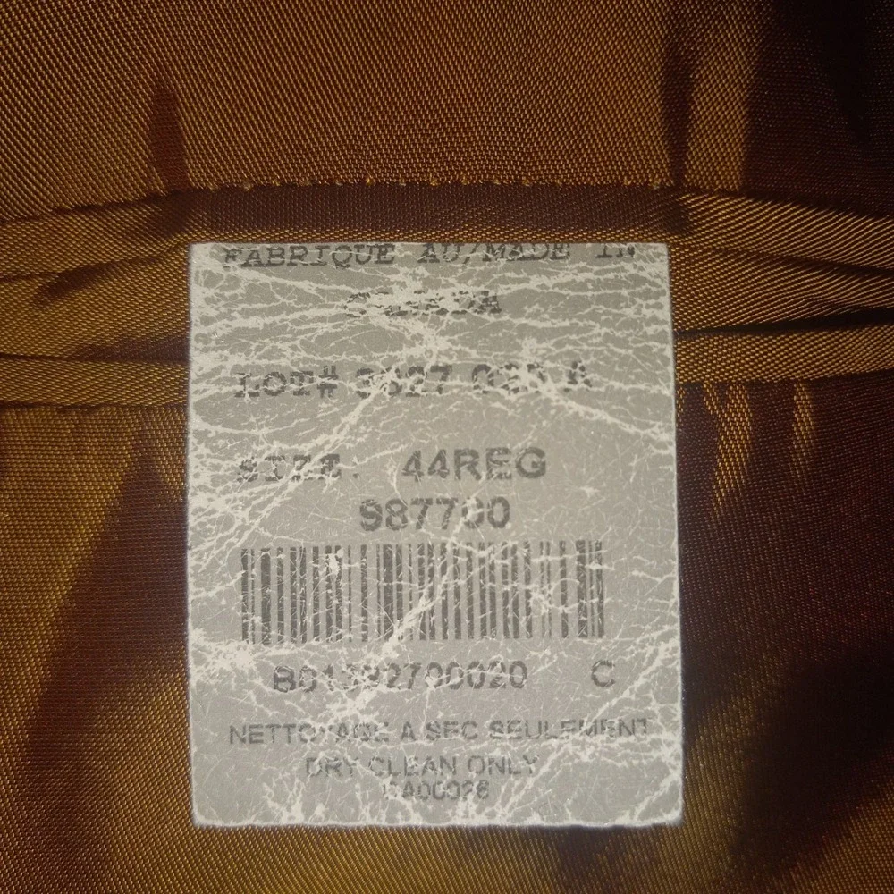 Fratelli Tallia Di Delfino 44R Bamboo Sport Coat Brown Blazer Italy Fabric
